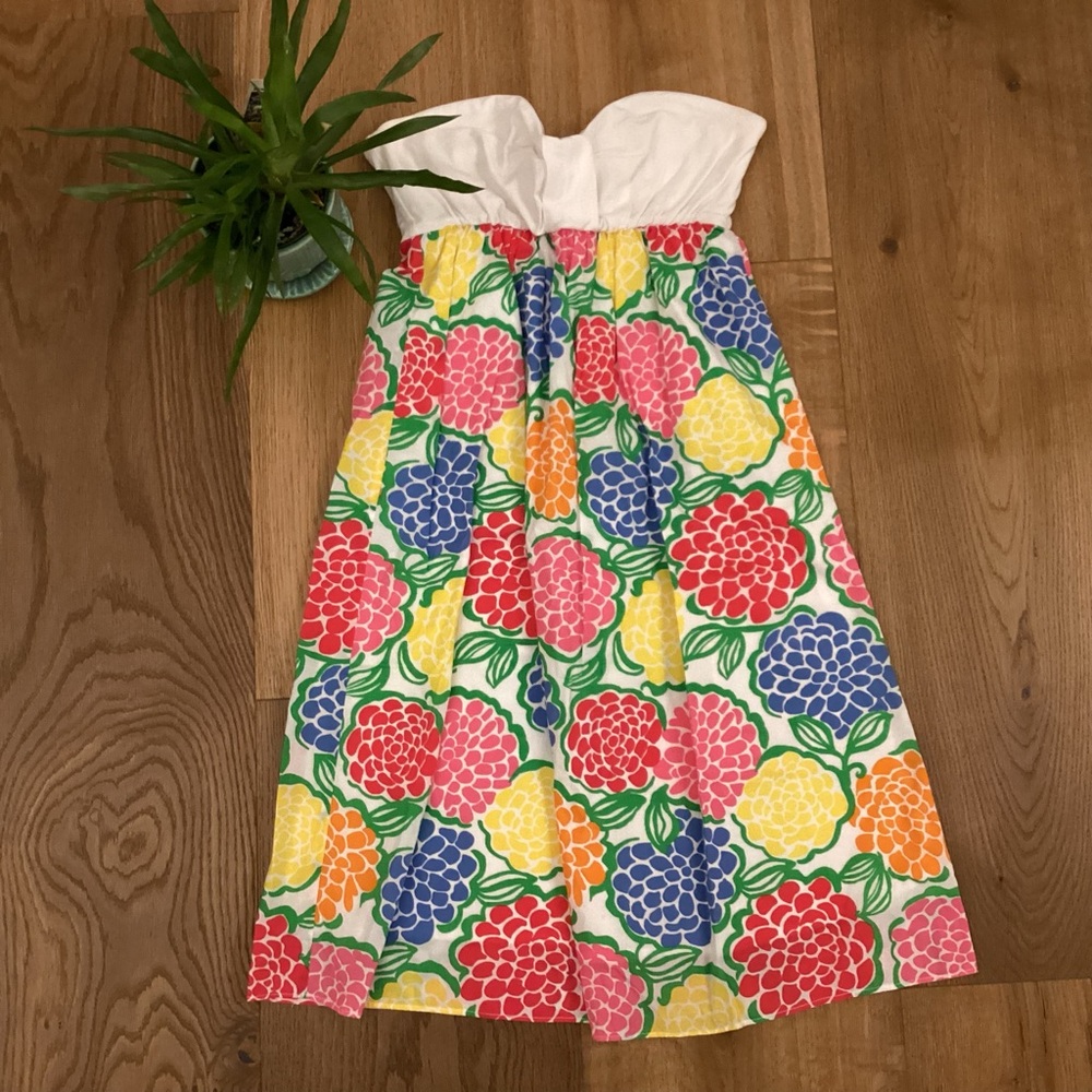 Lilly Pulitzer Dress Minnie Zinny Strapless Dress Pool Coverup - Picture 2 of 9